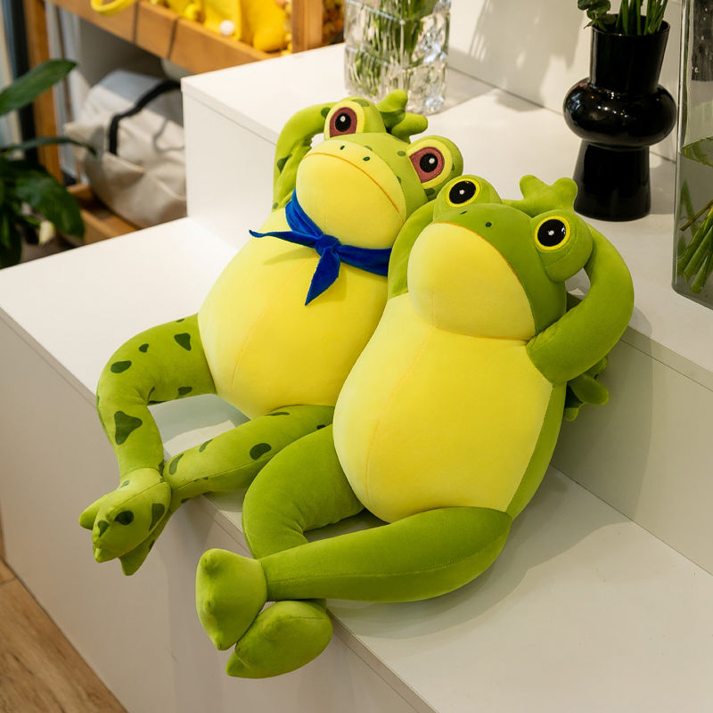 免運 玩偶 絨毛玩具 抱枕 可愛青蛙公仔布娃娃學生宿舍床上睡覺玩偶生日禮物毛絨玩具青蛙