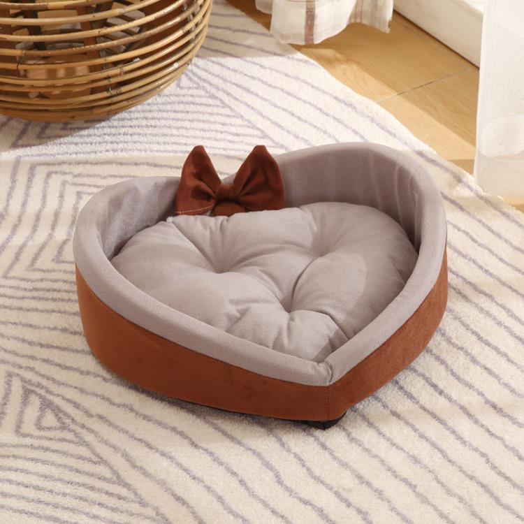 寵物窩 網紅愛心型貓狗窩四季通用網紅寵物墊子可拆洗中大小型犬狗用品床
