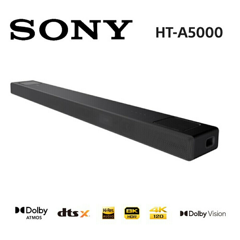 【領券再97折+滿萬折千+9%點數回饋】Sony 索尼 HT-A5000 5.1.2聲道 家庭劇院 A5000 聲霸 預購
