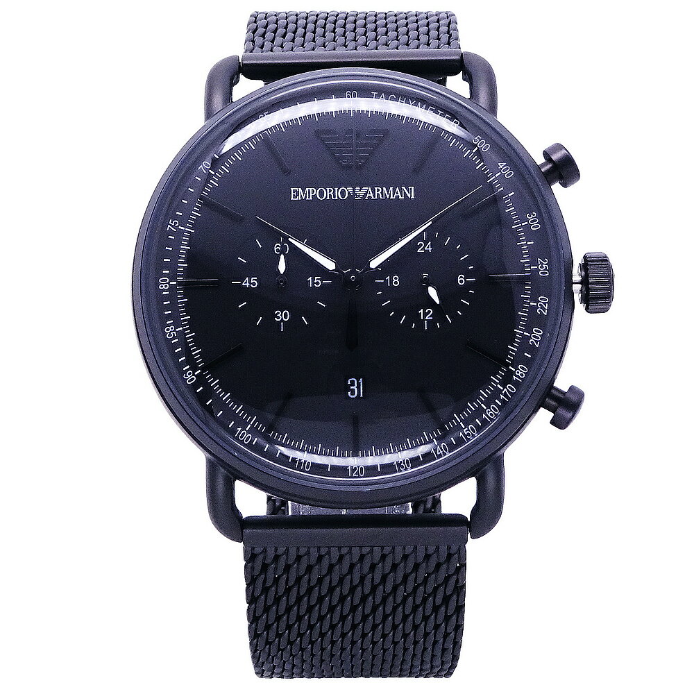ARMANI 米蘭時尚之神降臨優質品味腕錶-黑色-AR11264
