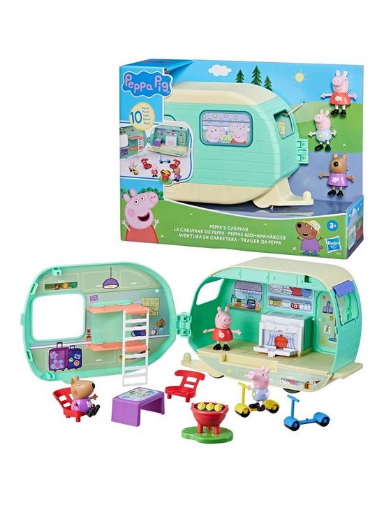 《 HASBRO 孩之寶》Peppa Pig 粉紅豬小妹 露營拖車遊戲組 東喬精品百貨