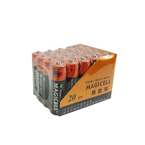 【無敵強MAGICELL】3號/4號AAA/AA碳鋅電池20入(R6P/R03P錳乾1.5V乾電池 黑錳 一般電池)