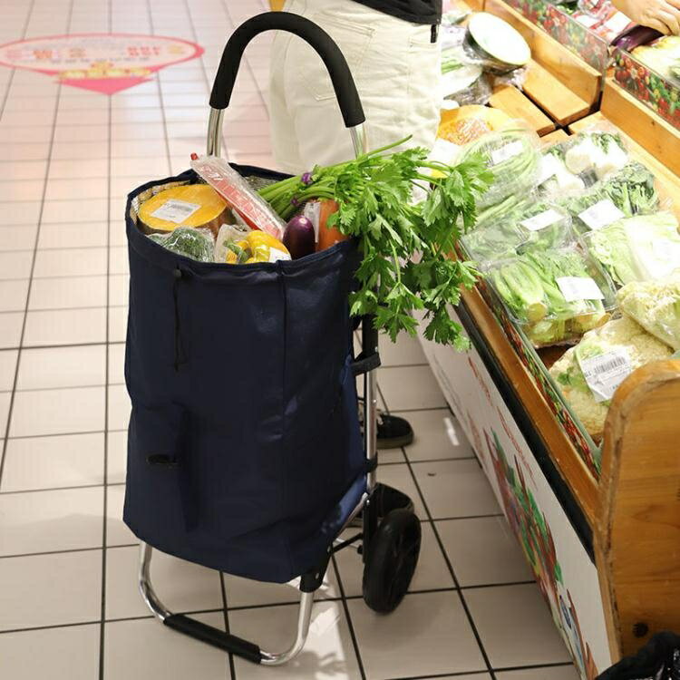 ☆精選好物小拉車買菜車小拉車輕便折疊爬樓梯手拉車老人便攜購物推車家用拉桿拖車 雙11全館免運