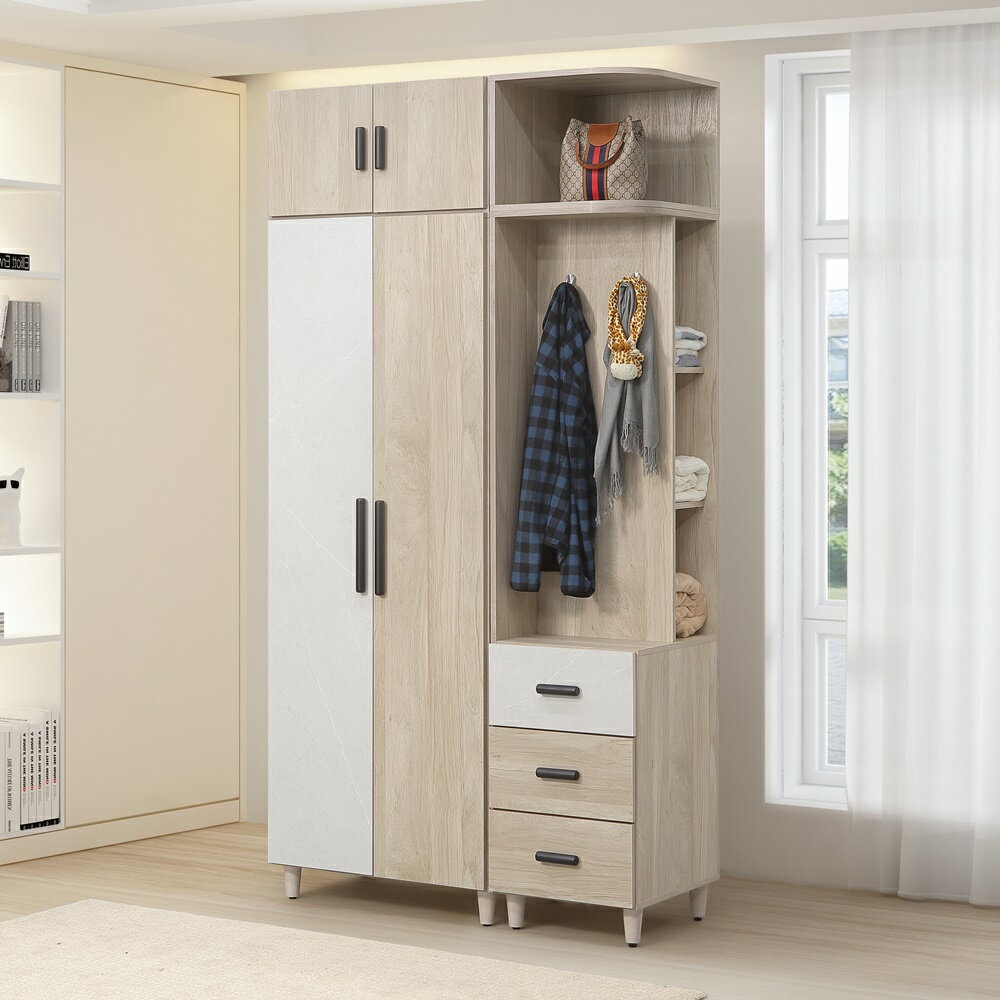 【直人木業】IVY當代日系風121公分高被櫃衣櫃｜APP結帳再賺4%點數 1