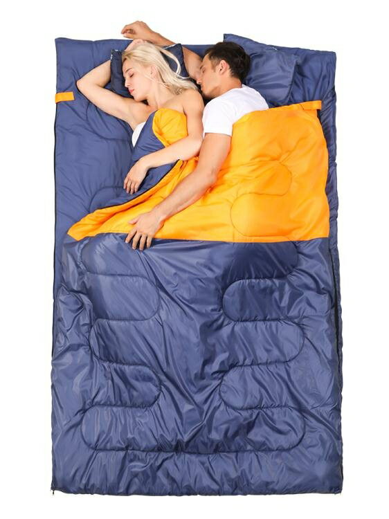 睡袋探險者防寒三人雙人睡袋大人情侶成人戶外野外露營旅行夏季便攜式 【麥田印象】
