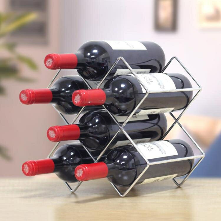 紅酒架格子葡萄酒展示酒托架 酒櫃酒瓶擺件創意現代簡約家用客廳 【麥田印象】