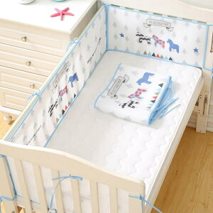 嬰兒床床圍INS四季通用圍欄軟包防摔擋布透氣防撞寶寶床品可定做 【麥田印象】