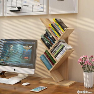 書桌上的書架簡易置物小型書櫃落地迷你省空間大學生用宿舍兒童板 【麥田印象】