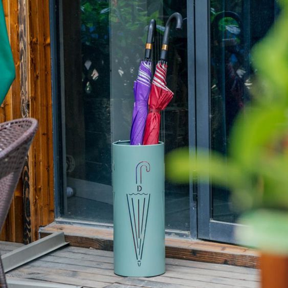 漫麗莎北歐創意金屬雨傘架家用門廳雨傘桶防水雨傘收納架激光雕刻 【麥田印象】