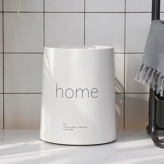 北歐風創意塑膠垃圾桶家用客廳臥室衛生間簡約無蓋紙簍垃圾桶MBS 【麥田印象】