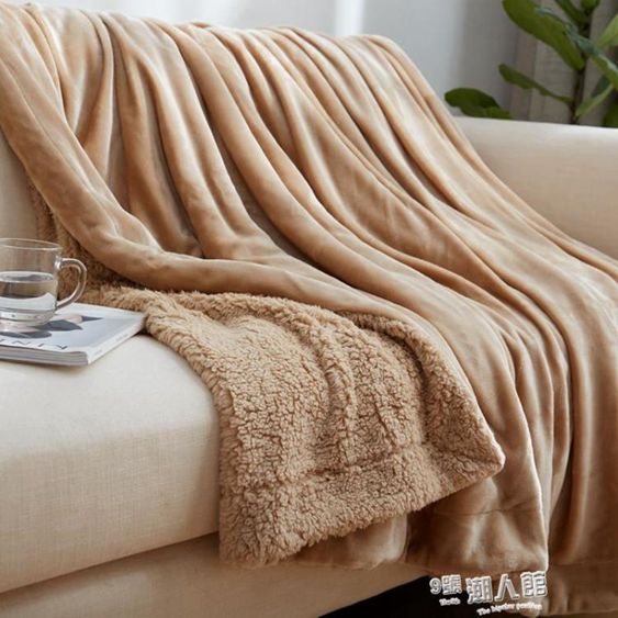 小毛毯被子雙層加厚保暖單人女辦公室沙發蓋腿午睡冬季珊瑚絨毯子 【麥田印象】
