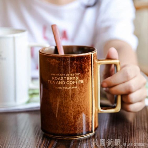 創意美式掛耳咖啡杯歐式茶具茶水杯子簡約陶瓷馬克杯牛奶杯家用 【麥田印象】
