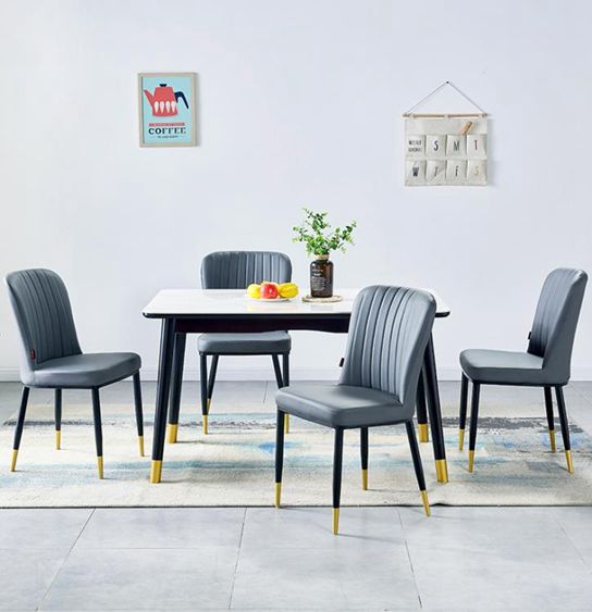 北歐輕奢餐椅家用靠背凳子現代簡約實木書桌椅餐廳網紅化妝椅子 【麥田印象】