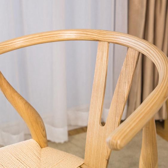 y椅子中式餐椅北歐椅子實木椅子靠背扶手椅原木休閒咖啡椅電腦椅 【麥田印象】