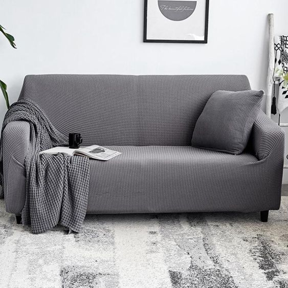 針織純色沙發套全包萬能套通用型加厚123組合坐墊罩全蓋簡約現代 【麥田印象】