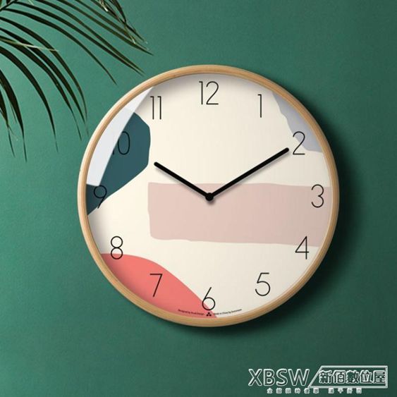 北歐靜音鐘錶現代簡約時鐘掛鐘客廳家用時尚創意個性掛錶大氣臥室CY 【麥田印象】