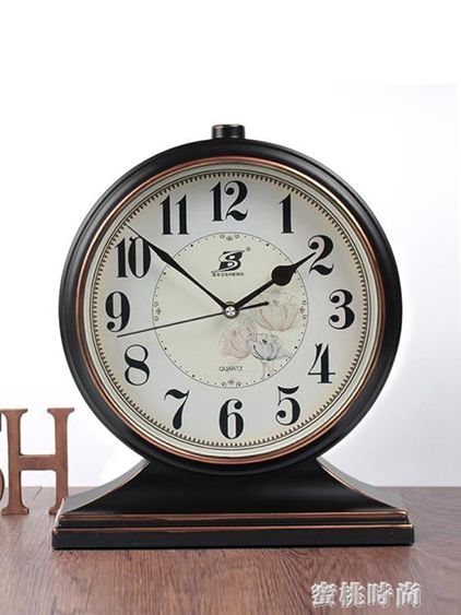 歐式復古座鐘臺鐘客廳美式大號臺式鐘錶擺鐘桌面家用坐鐘時鐘擺件 【麥田印象】