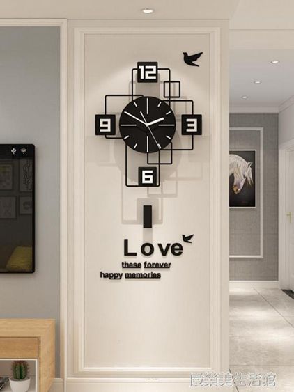 鐘表掛鐘客廳個性北歐大氣家用現代簡約創意時尚靜音時鐘裝飾掛表 【麥田印象】
