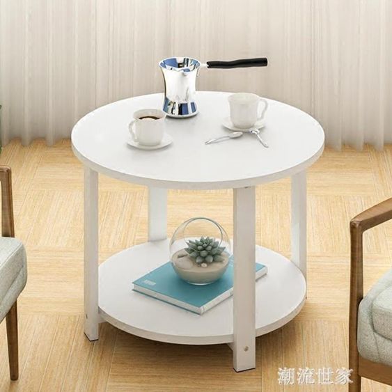 蔓斯菲爾茶幾圓形小圓桌現代沙發邊幾邊櫃簡約角幾北歐邊桌電話桌 【麥田印象】