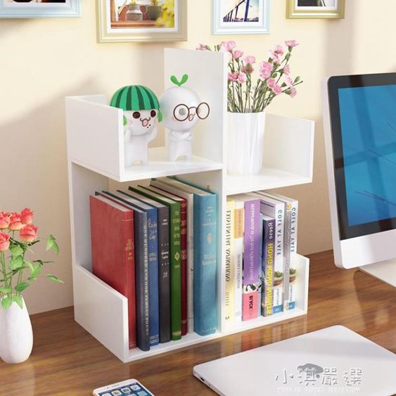 多層小型書架簡易書桌上宿舍學生用辦公室桌面置物架兒童收納書櫃CY 【麥田印象】