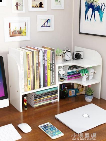 簡易書桌上學生書架兒童小型置物架家用桌面書櫃辦公室收納省空間CY 【麥田印象】