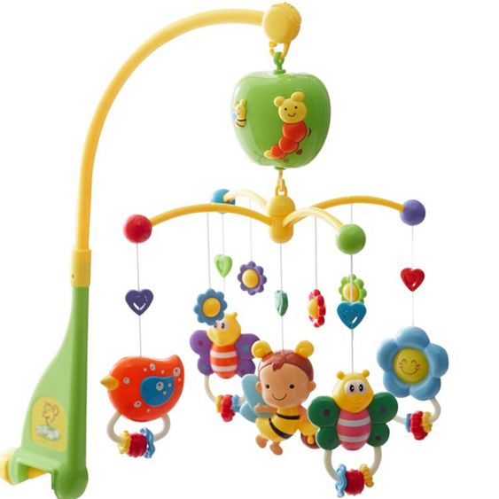 嬰兒床鈴寶寶床頭旋轉搖鈴新生兒音樂益智玩具0-1歲0-3-6-12個月 【麥田印象】