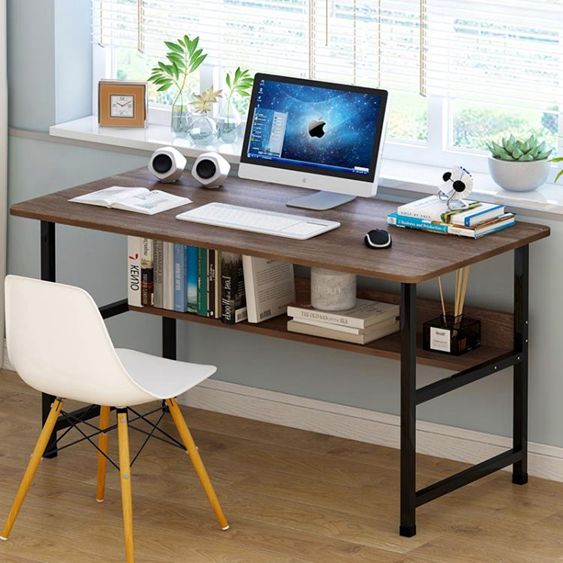 電腦桌臺式家用辦公桌子臥室書桌簡約現代寫字桌學生學習桌經濟型 【麥田印象】