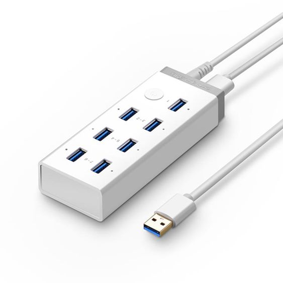USB分線器usb3.0HUB帶電源供電7口一拖七高速電腦多接口集線 【麥田印象】