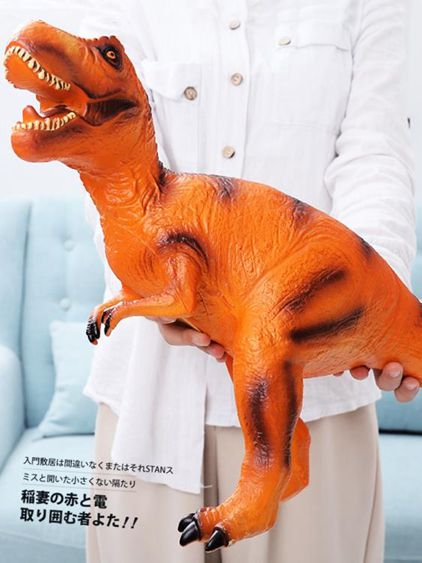 大號仿真軟膠恐龍玩具霸王龍模型兒童動物3-6歲男孩玩具 【麥田印象】