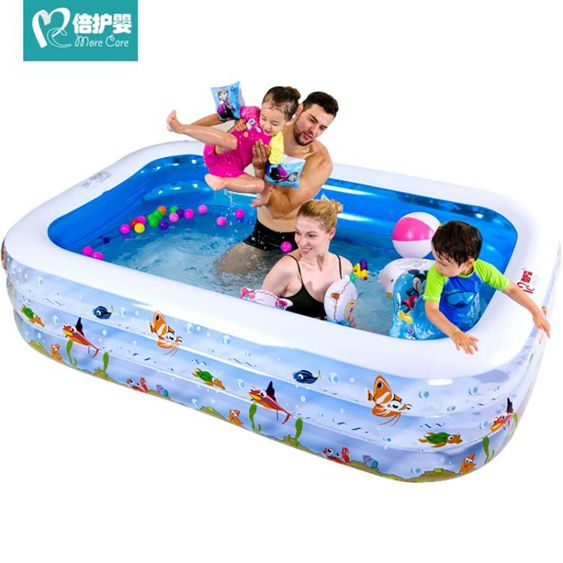 倍護嬰兒童游泳池充氣家庭嬰兒成人家用海洋球池加厚超大號戲水池 【麥田印象】