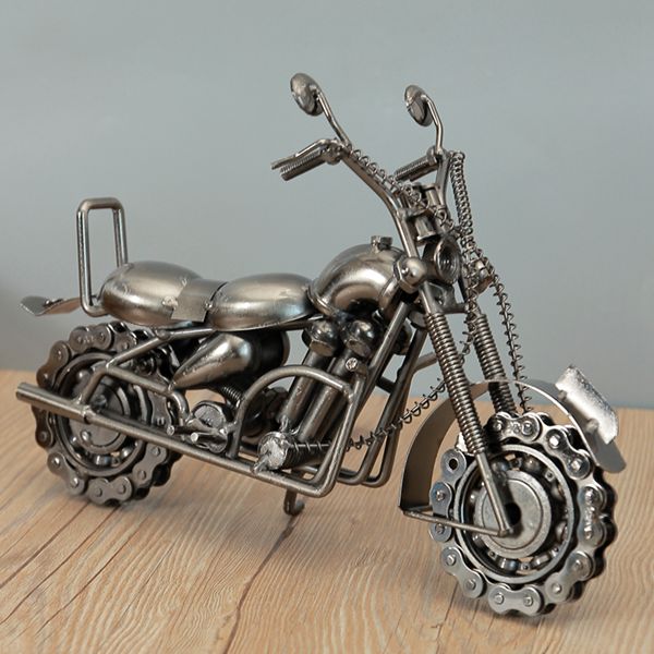美式復古哈雷特大號摩托車模型酒櫃裝飾品擺件創意客廳玄關小擺設- 【麥田印象】