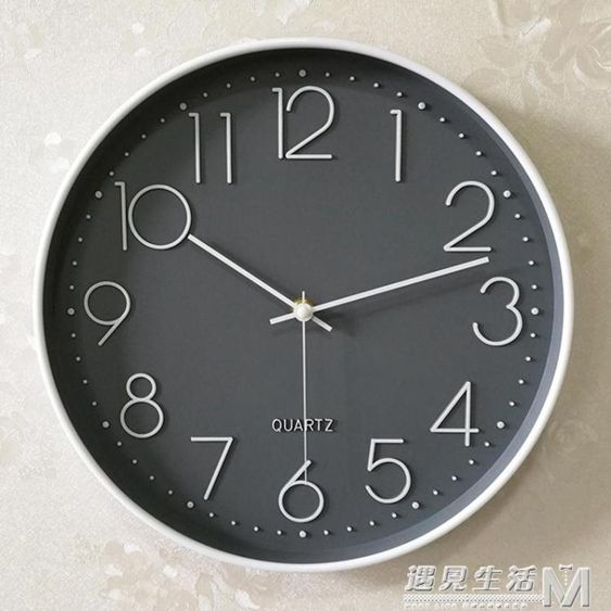 靜音鐘錶掛鐘客廳家用時尚時鐘掛牆簡約大氣創意個性錶北歐石英鐘 【麥田印象】