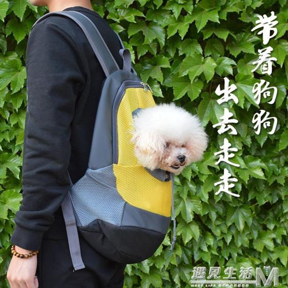寵物包泰迪背包博美外出便攜雙肩旅行胸前比熊貓小狗箱包袋子用品 【麥田印象】