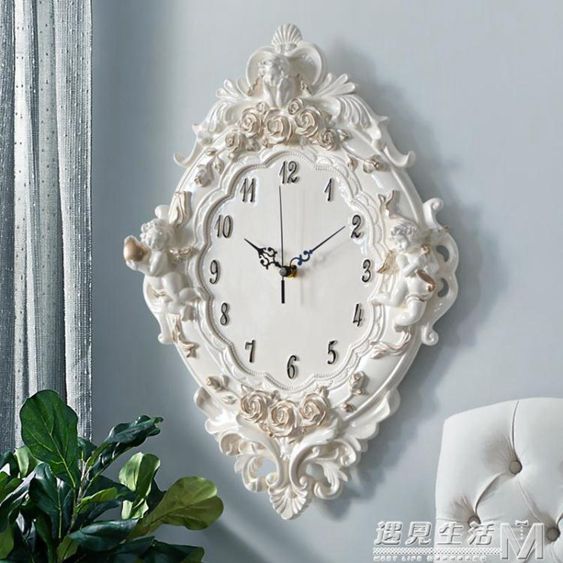 歐式鐘錶掛鐘客廳個性創意裝飾掛錶靜音石英鐘臥室大氣家用時鐘 【麥田印象】