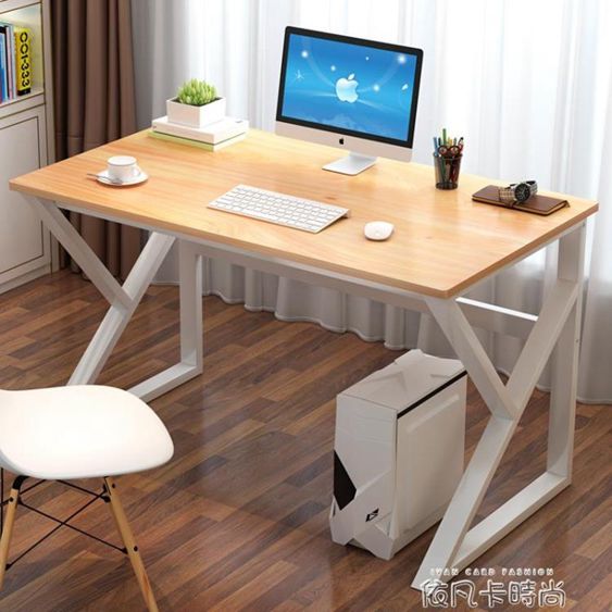創意電腦桌臺式家用簡約經濟型現代單人鋼木辦公桌簡易學習桌書桌 【麥田印象】