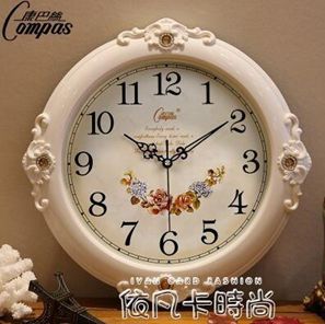 康巴絲靜音掛鐘現代客廳時鐘歐式掛錶個性時尚鐘錶創意石英鐘家用 【麥田印象】