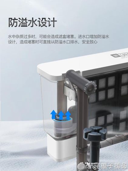 YEE魚缸壁掛過濾器瀑布過濾器三合一小型過濾設備小魚缸過濾龜缸 【麥田印象】