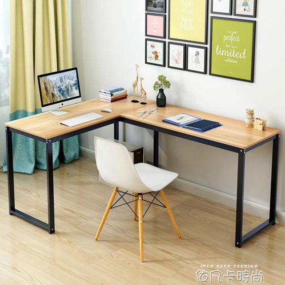 電腦桌臺式桌簡約現代辦公桌家用臥室轉角寫字桌簡易書桌雙人桌子 【麥田印象】