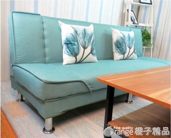 可折疊布藝沙發客廳小戶型簡易沙發單人雙人三人沙發1.8米沙發床 【麥田印象】