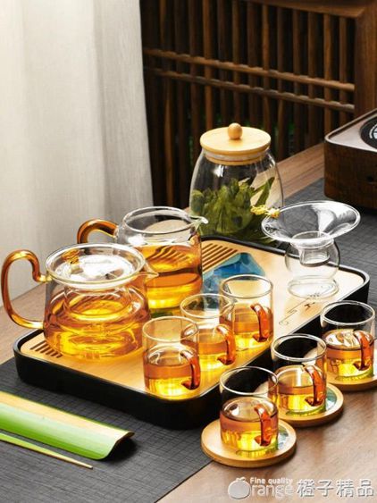 玻璃茶具套裝功夫茶杯透明簡約現代日式耐高溫喝紅茶小泡茶壺家用 【麥田印象】