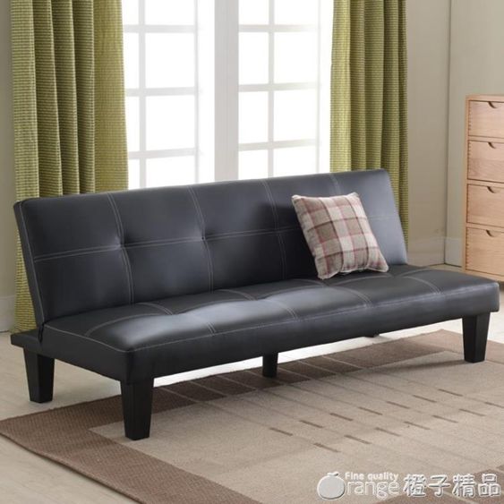 小戶型折疊沙發床可折疊客廳單人雙人三人簡易兩用皮藝懶人沙發 【麥田印象】