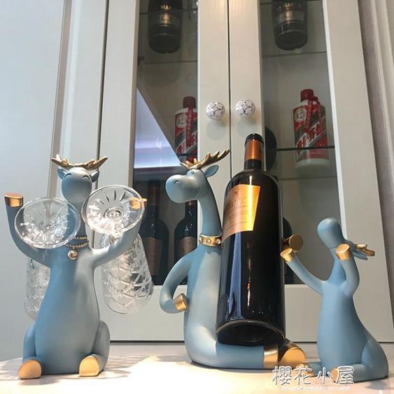 置物架歐式創意紅酒架擺件現代簡約個性葡萄酒瓶架高架杯酒櫃QM 【麥田印象】
