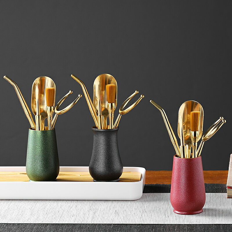 茶具六君子套裝功夫茶具用品配件泡茶工具大全茶刀茶針茶洗6君子 3