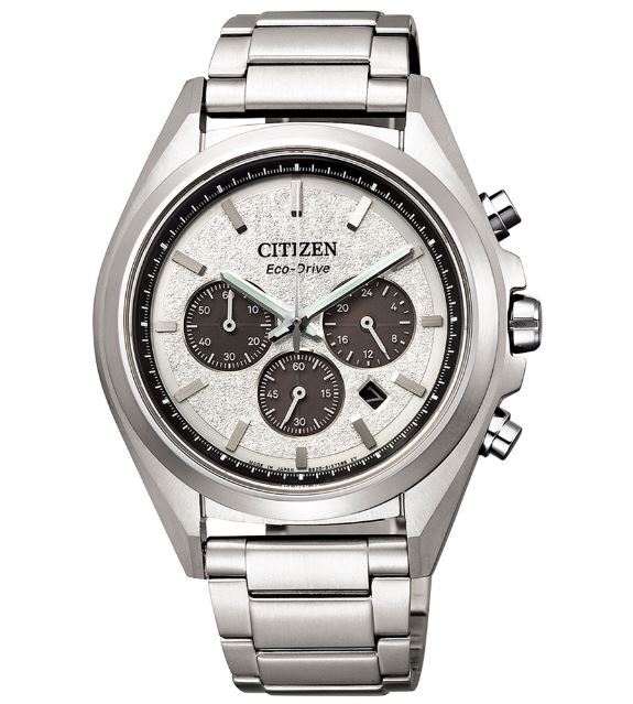 CITIZEN星辰 CA4390-55A 強悍光動能三眼計時腕錶 銀+銀面 41mm