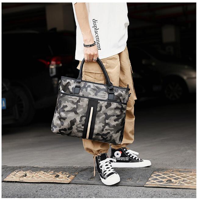 FINDSENSE X 韓國 時尚 男款 迷彩運動包 手提包 斜挎包 行李包 單肩包 旅行包