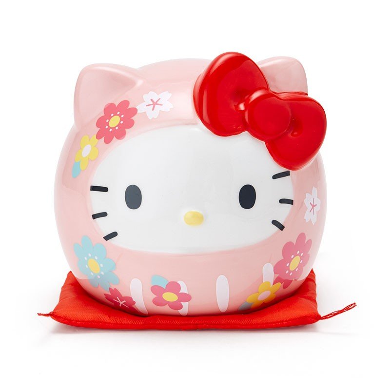 日貨 hello kitty 達摩 存錢筒 陶瓷 陶製 存錢桶 開運 幸運 三麗鷗 凱蒂貓 正版授權 L00010881