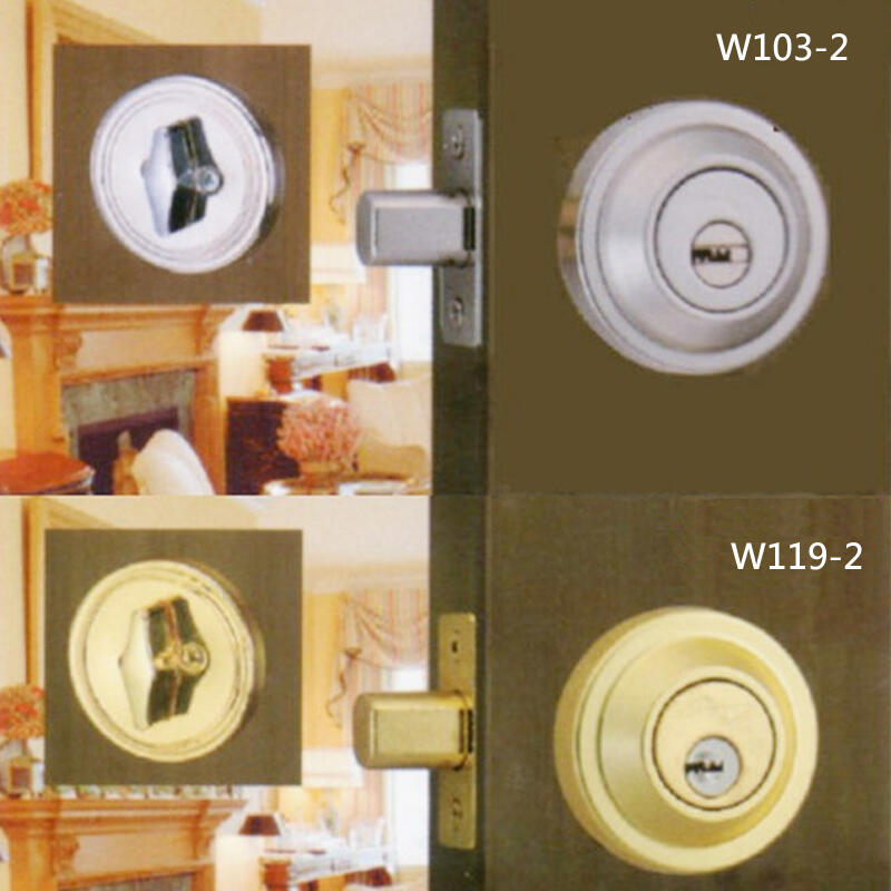 門鎖 『WACH』花旗門鎖 W119-2 / W103-2 十字型 輔助鎖 60mm 金色 銀色 補助鎖 單鎖頭 單面輔助鎖