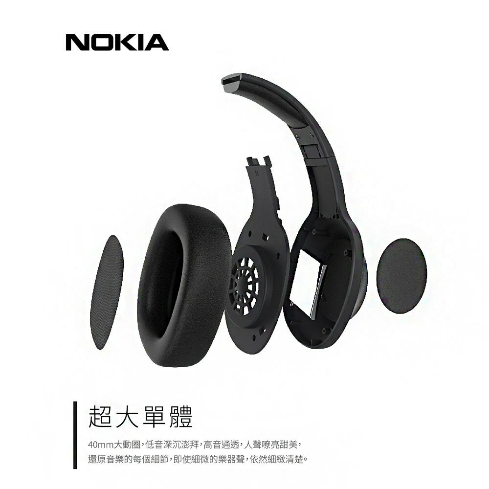 NOKIA 耳罩式藍芽耳機 【36小時續航力】 全罩式耳機 藍芽耳機 耳罩式有線耳機 電腦耳機 無線耳機 E1200 7