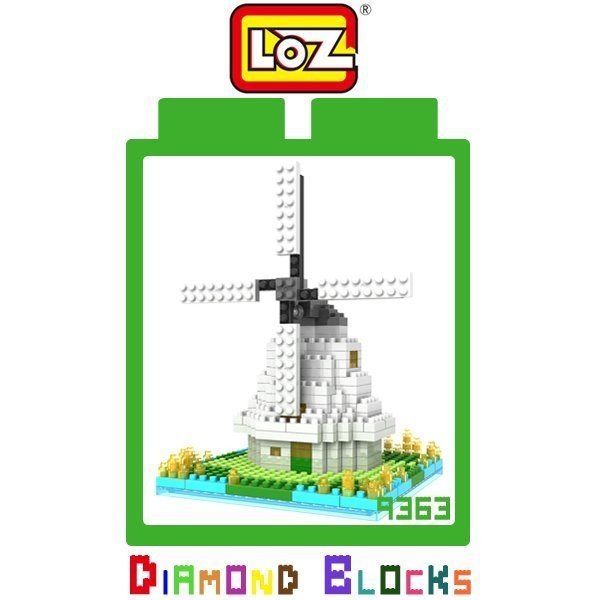【東洋商行】正版 LOZ 迷你鑽石小積木 荷蘭風車 建築系列 益智玩具 樂高式 平價趣味 腦力激盪