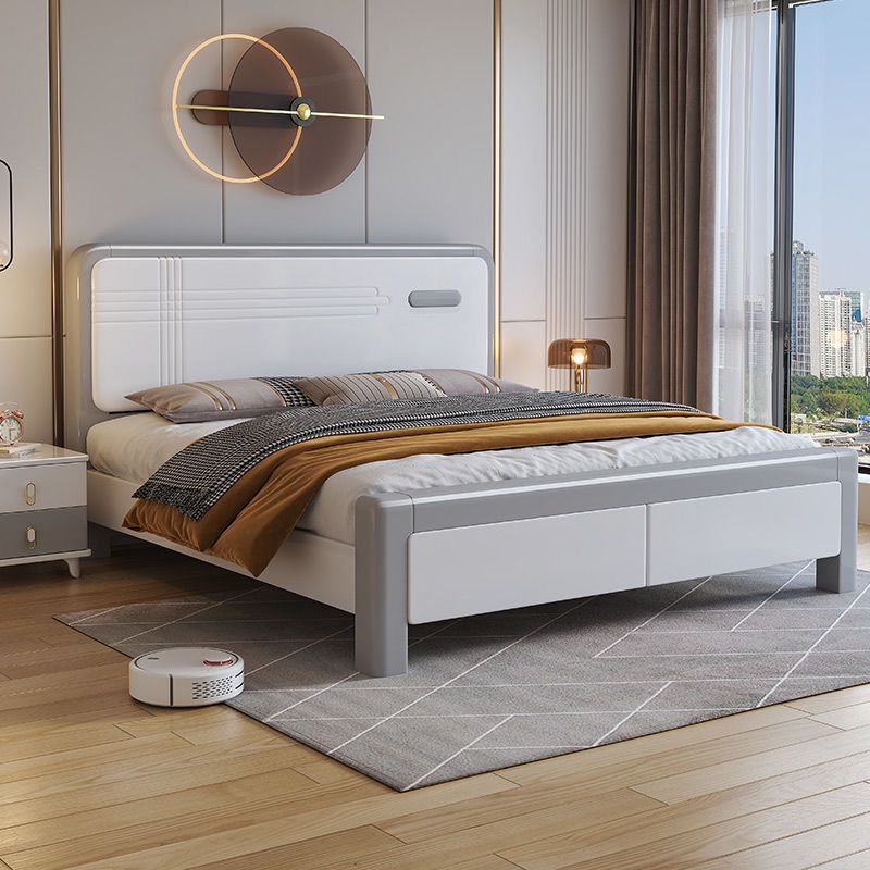 APP下單享點數9% 簡約現代輕奢家用北歐全實木床1.8米雙人床1.5米小戶型儲物床床架
